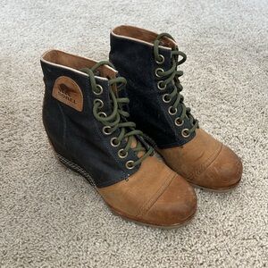Sorel PDX Leather Waterproof Wedge Boots